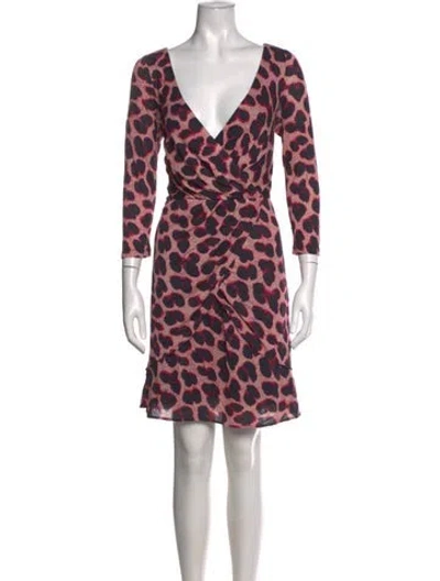 Pre-owned Alice By Temperley Animal Print Mini Dress In Multicolor