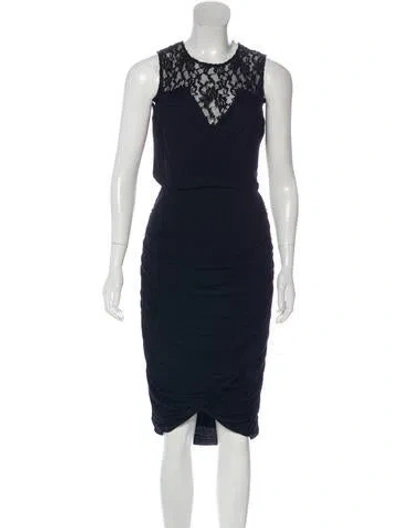 Pre-owned Alice By Temperley Crew Neck Knee-length Dress In Black