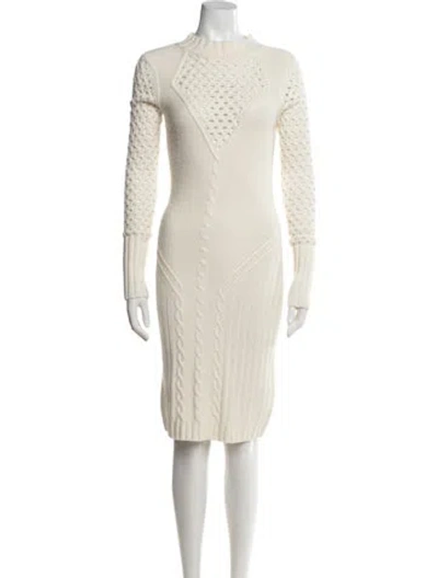 Pre-owned Alice By Temperley Crew Neck Knee-length Dress In Neutral