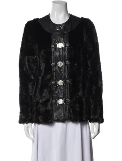 Pre-owned Alice By Temperley Faux Fur Jacket In Black