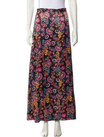 Pre-owned Alice By Temperley Floral Print Long Skirt In Red