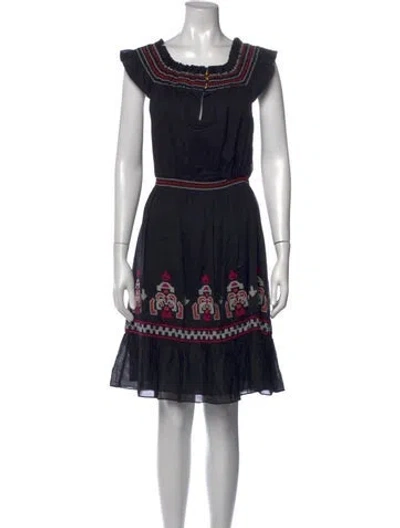 Pre-owned Alice By Temperley Graphic Print Mini Dress In Black