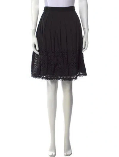 Pre-owned Alice By Temperley Lace Pattern Midi Length Skirt In Black