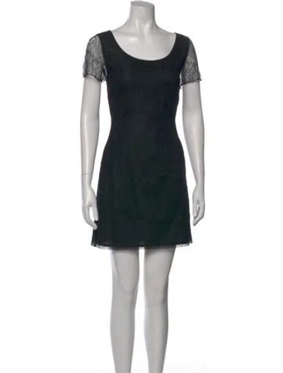 Pre-owned Alice By Temperley Lace Pattern Mini Dress W/ Tags In Black
