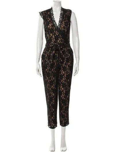 Pre-owned Alice By Temperley Lace Pattern V-neck Jumpsuit In Multi