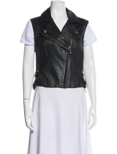 Pre-owned Alice By Temperley Lamb Leather Vest In Gray