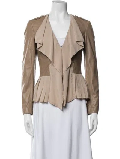 Pre-owned Alice By Temperley Leather Jacket In Neutrals