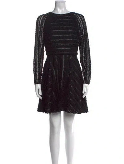Pre-owned Alice By Temperley Patterned Mini Dress In Black
