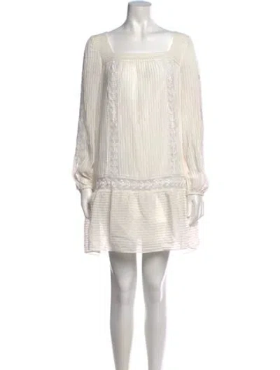 Pre-owned Alice By Temperley Patterned Mini Dress In White