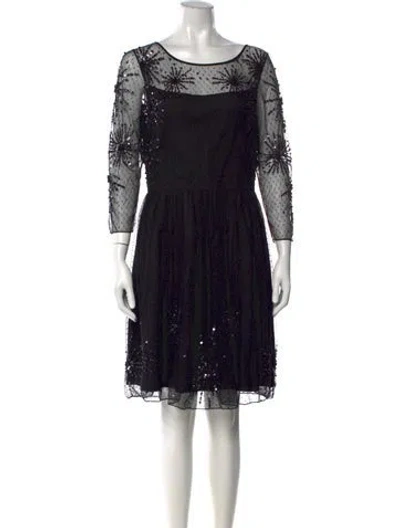 Pre-owned Alice By Temperley Printed Mini Dress In Black