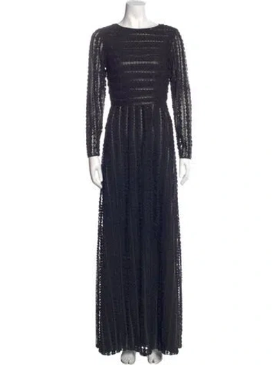 Pre-owned Alice By Temperley Scoop Neck Long Dress In Blue