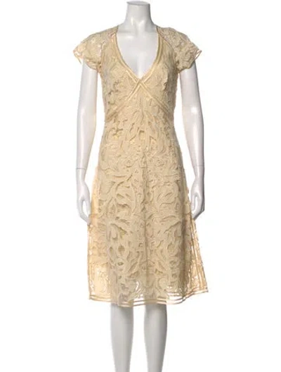 Pre-owned Alice By Temperley Silk Knee-length Dress In Neutral