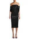 Alice By Temperley Women's Loulou Sequined Bow-back Midi-dress In Jet Black