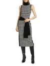 Alice By Temperley Women's Peggy Windowpane Knit Sleeveless Midi-dress In Gray