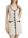 Alice By Temperley Women's Zola Tweed Sleeveless Minidress In Ivory Camel