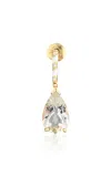 Alice Cicolini 14k Yellow Gold Candy Pave Bar Pear Drops Earrings In White Topaz In Multi