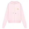 Alice K Oversized Zip Through Hoodie With Print In Pink