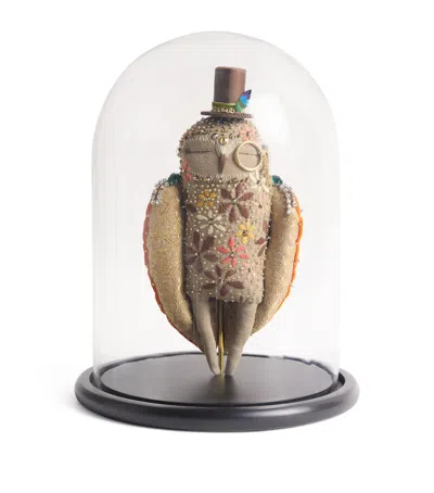 Alice Mary Lynch Charming Owl In Glass Dome Ornament