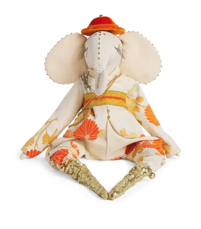 Alice Mary Lynch Velvet Elephant Explorer In Orange