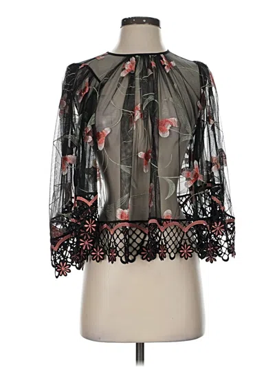 Pre-owned Alice Mccall 3/4 Sleeve Blouse In Black