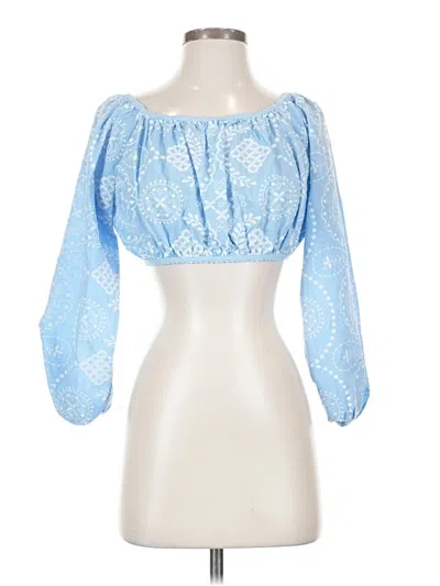 Pre-owned Alice Mccall 3/4 Sleeve Blouse In Blue
