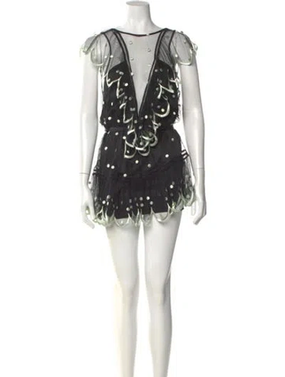 Pre-owned Alice Mccall Bateau Neckline Mini Dress In Multi