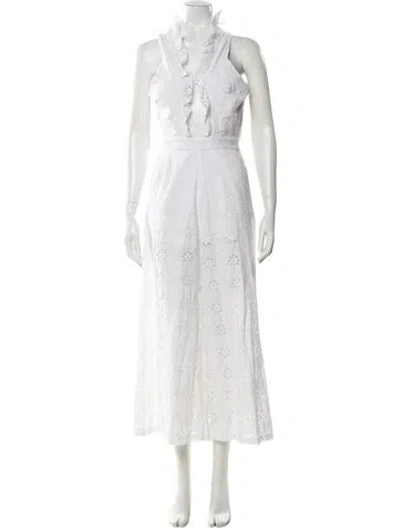 Pre-owned Alice Mccall Cowl Neck Jumpsuit In White