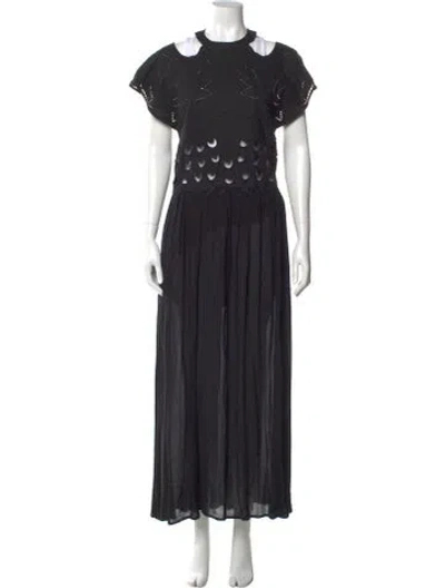 Pre-owned Alice Mccall Crew Neck Long Dress In Black