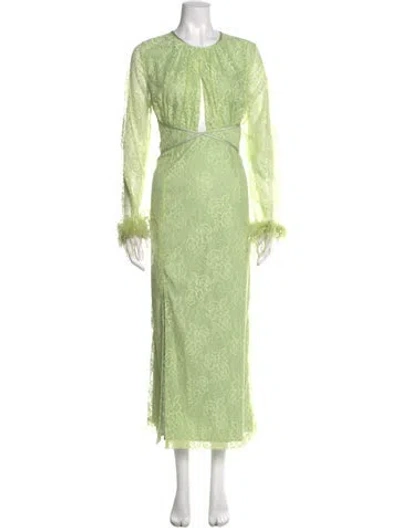 Pre-owned Alice Mccall Crew Neck Long Dress W/ Tags In Green