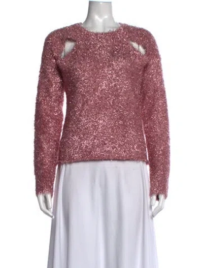 Pre-owned Alice Mccall Crew Neck Long Sleeve Top In Pink