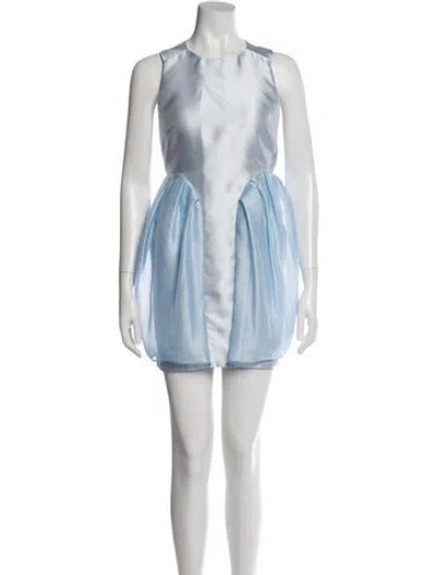 Pre-owned Alice Mccall Crew Neck Mini Dress In Blue