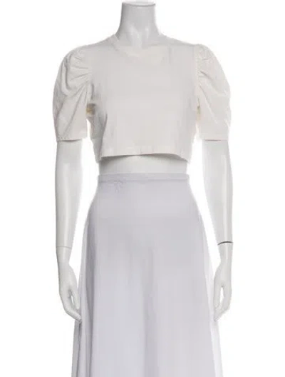Pre-owned Alice Mccall Crew Neck Short Sleeve Crop Top In Neutral