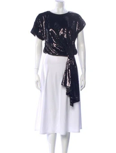 Pre-owned Alice Mccall Crew Neck Short Sleeve Top In Black