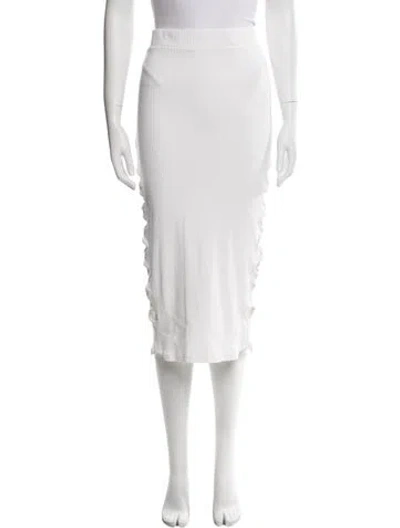 Pre-owned Alice Mccall Cutout Accent Midi Length Skirt In Neutral