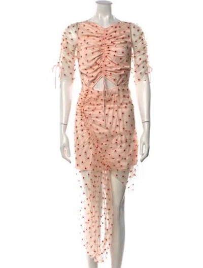 Pre-owned Alice Mccall Floral Print Mini Dress In Pink
