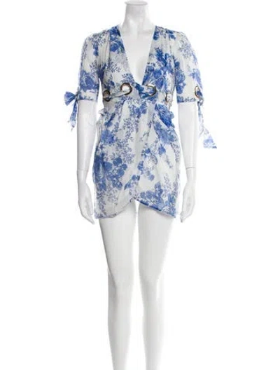 Pre-owned Alice Mccall Floral Print Mini Dress W/ Tags In Multi