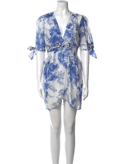 Pre-owned Alice Mccall Floral Print Mini Dress W/ Tags In Multi