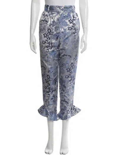 Pre-owned Alice Mccall Floral Print Wide Leg Pants In Multi