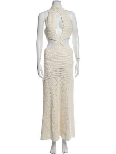 Pre-owned Alice Mccall Halterneck Long Dress In Neutral