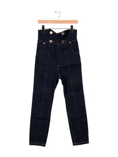 Pre-owned Alice Mccall High-rise Straight Leg Jeans In Blue