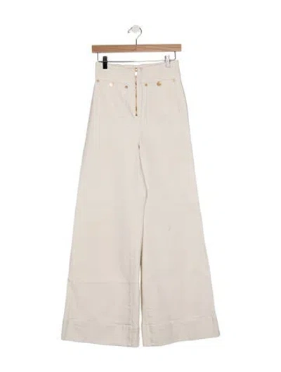 Pre-owned Alice Mccall High-rise Wide Leg Jeans In Neutrals