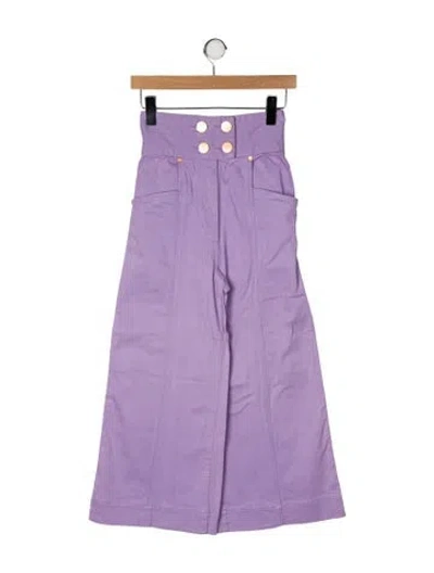 Pre-owned Alice Mccall High-rise Wide Leg Jeans In Purple