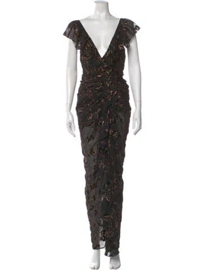 Pre-owned Alice Mccall Lace Pattern Long Dress In Multi