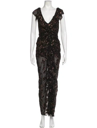 Pre-owned Alice Mccall Lace Pattern Long Dress In Multi
