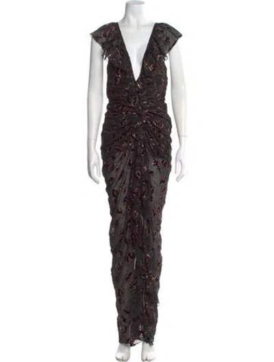 Pre-owned Alice Mccall Lace Pattern Long Dress In Multi