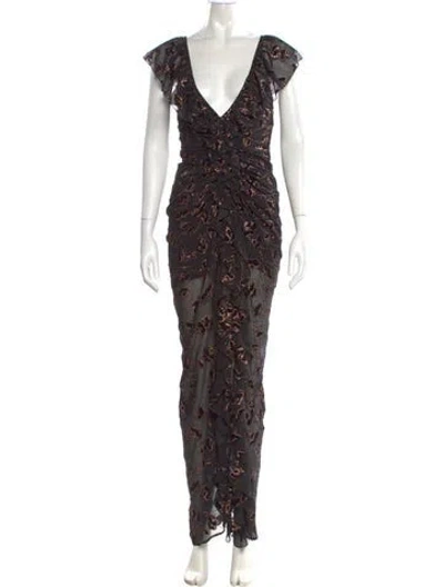 Pre-owned Alice Mccall Lace Pattern Long Dress In Multi
