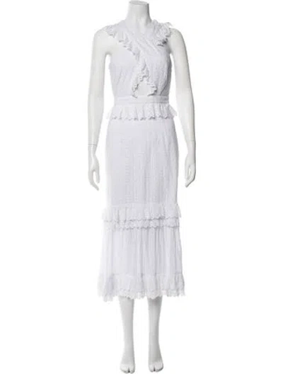 Pre-owned Alice Mccall Lace Pattern Long Dress W/ Tags In White