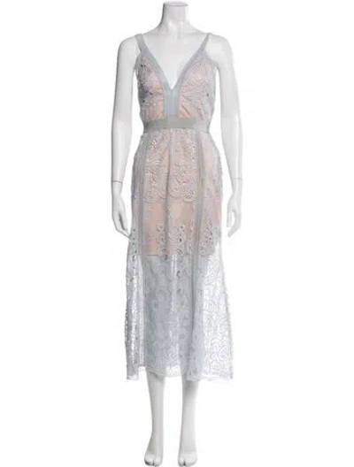 Pre-owned Alice Mccall Lace Pattern Midi Length Dress