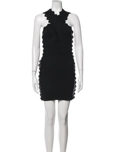 Pre-owned Alice Mccall Lace Pattern Mini Dress In Black