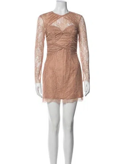 Pre-owned Alice Mccall Lace Pattern Mini Dress In Pink